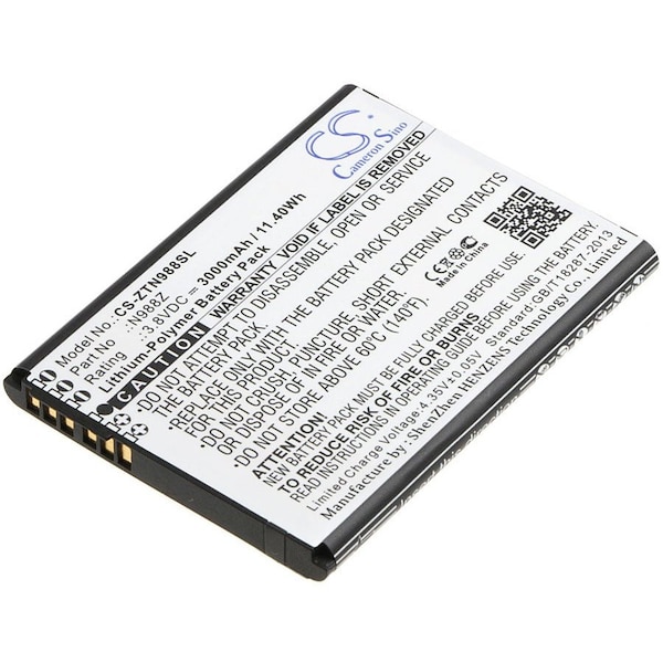 Bsc Preferred ZTE N988Z Mobile Phone Replacement Battery CS-ZTN988SL - main